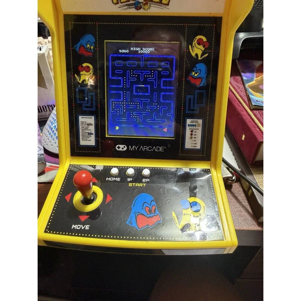 My Arcade Pac-Man Micro Player Mini Retro Arcade Game Tested Working Yellow